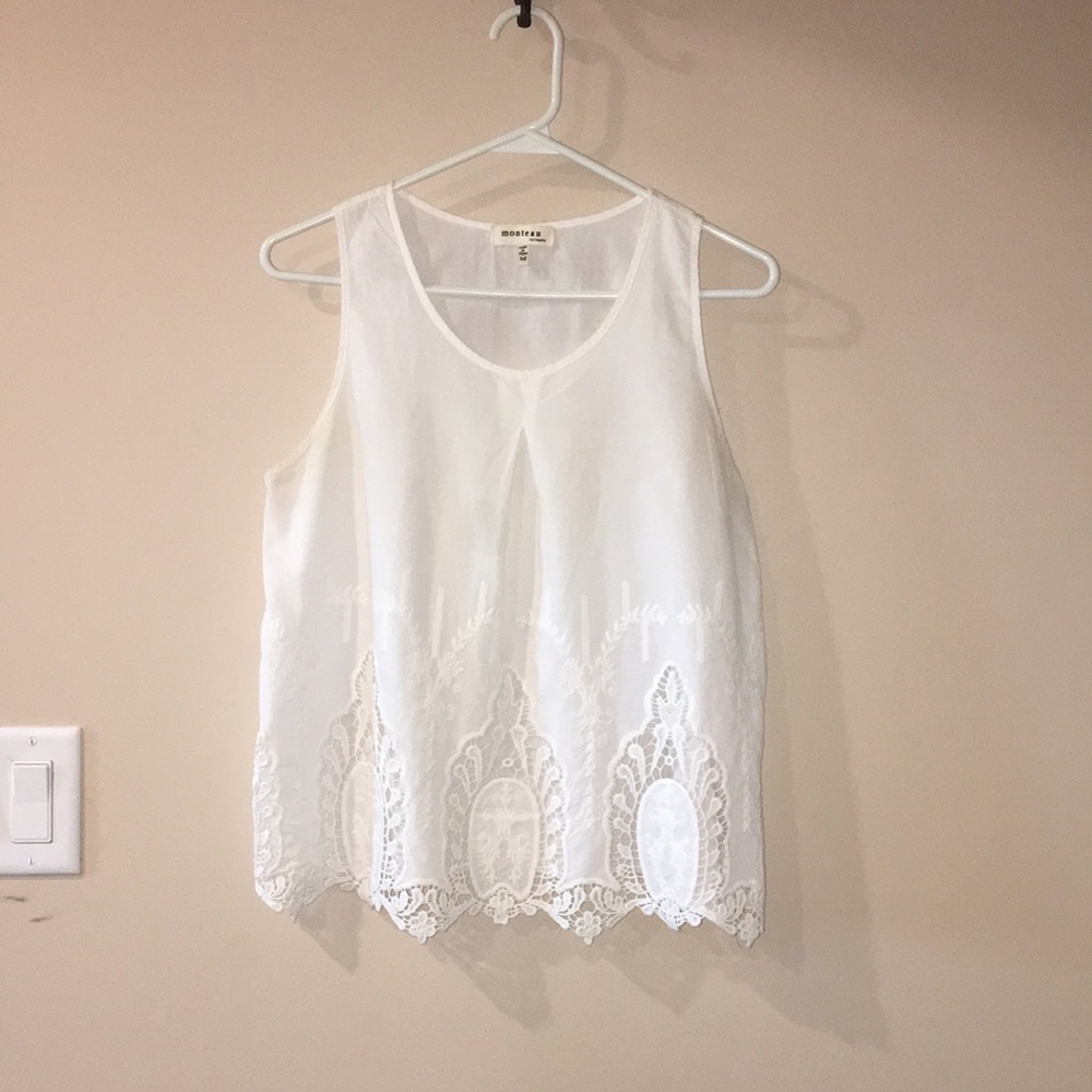White Lace Tank Top